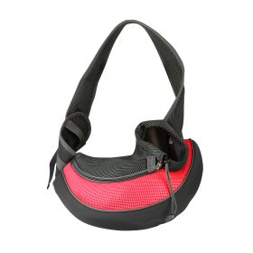 Pet Carrier for Dogs Cats Hand Free Sling Adjustable Padded Strap Tote Bag Breathable Shoulder Bag Carrying Small Dog Cat (Option: PetPuppyCarrier RedL)