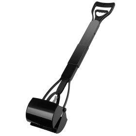 31.5in Pet Pooper Scooper Foldable Long Handle Dog Poop Waste Pick Up Rake for Large Medium Small Dogs Cats Pets (Option: PooperScooper Black)