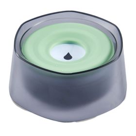 No Spill Dog Cat Water Bowl Spill Proof Slow Water Feeder 47.35oz Pet Water Dispenser Travel Dog Bowl for Dogs/Cats/Pets (Option: DogWaterBowl Green)