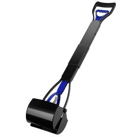 31.5in Pet Pooper Scooper Foldable Long Handle Dog Poop Waste Pick Up Rake for Large Medium Small Dogs Cats Pets (Option: PooperScooper Blue)