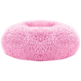 Pet Dog Bed Soft Warm Fleece Puppy Cat Bed Dog Cozy Nest Sofa Bed Cushion For S/M Dog (Option: PetCalmingBed PinkM)