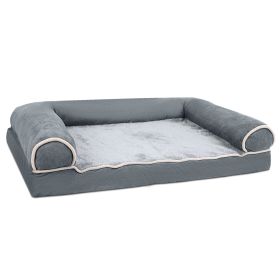 Dog Bed Pet Bed Sofa Dog Couch Pet Cushion Carpet Mattress with Washable and Removable Cover for Medium Large Dogs (Option: PetBed DarkGreyL)